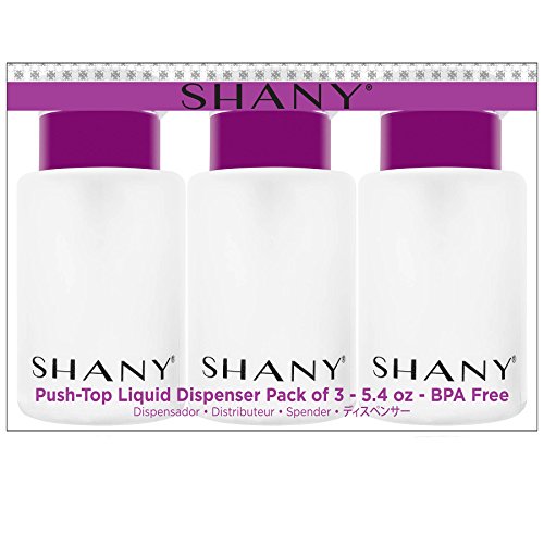 SHANY Push-Top Nail/Makeup/skin Care Liquid Dispenser with Snap Flip Top, 6OZ, Pack of 3
