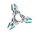 Wensltd Aluminium Alloy Tri-Spinner Fidgets Toy Stress Reducer Relieve Anxiety and Boredom (Blue&Silver)
