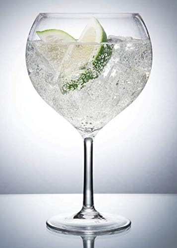 Glassjacks Plastic Gin Glasses – Polycarbonate - Pack of 2 | Reuse 1000's of Times | Virtually Unbreakable | Professional Catering Quality | Includes 2 Glassjacks Paper Coasters