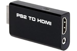 FANTIA PS2 to HDMI Video Converter Adapter PS2 Input HDMI Audio Output for HDTV 3.5mm Supports All PS2 Display Modes
