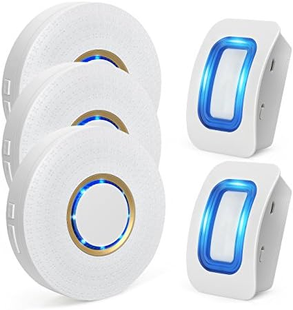 Wireless Home Security Driveway Alarm, 3 Plug-in Receivers and 2 PIR Motion Sensors Detector Alert System Kits,Operating Range Up to 500 feet,52 Chimes,4 Volume Levels