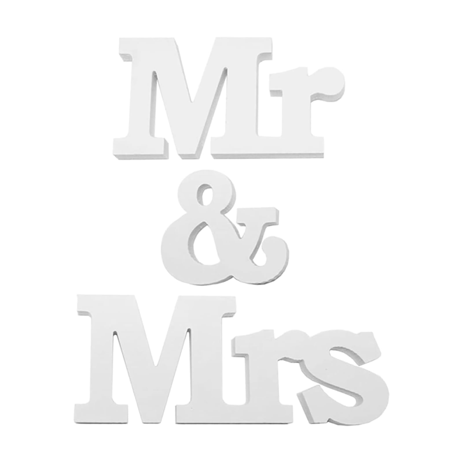 Mr & Mrs Letters for Wedding Table Decoration, Mr & Mrs Sign Stand Wooden Letter Wedding Top Reception Sweet Home Decor Anniversary Party Decor Mr and Mrs Present