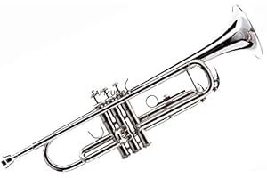 SM'SAI MUSICALS Sai Musical Trumpet Bb Pitch Nickel Silver With Case Mouthpiece Nicely Tuned Instrument For Beginner Student Professional