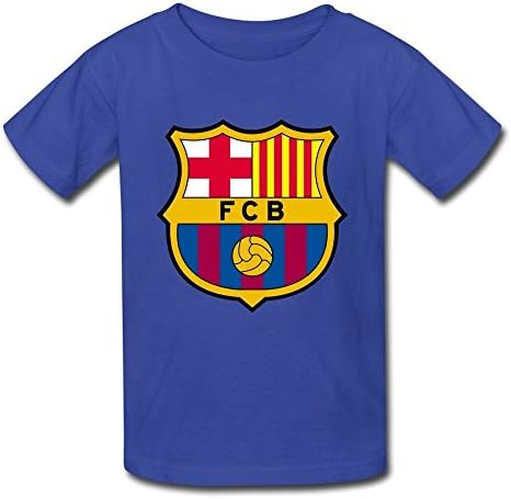 Ambom Youth FC Barcelona Kids Boys And Girls Short Sleeves T-Shirt XL RoyalBlue