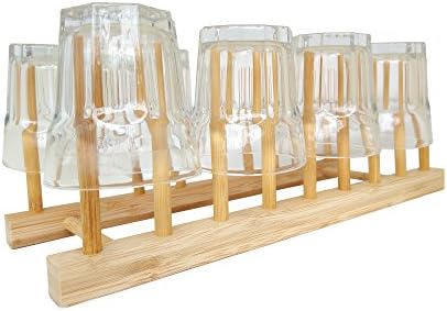 Bamboo Plate Rack/Pot Lid Holder/Pots / Pans / Cup / Book / Cups Dish Drying Rack Drainer Storage Organizer /Multi-Purpose Bamboo Plate Holder and Pot Lid Organizer