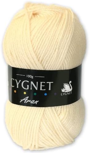 Cygnet C600/288 | Cream 100% Acrylic Aran Yarn/Knitting Wool | 100g by Cygnet Yarns