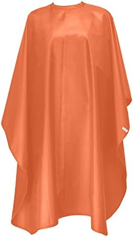Inaaya Professional Waterproof Hairdressing Hair Cutting Apron Sheet For Use, 20 Gram, Pack Of 1 (Orange)