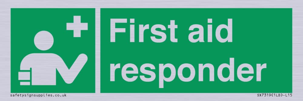 First aid responder Sign - 150x50mm - L15