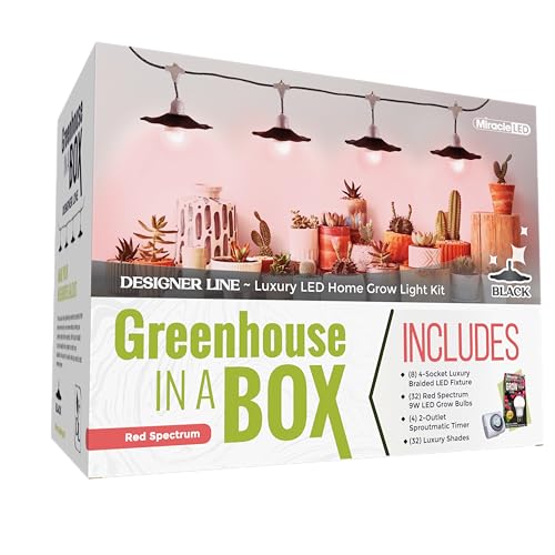 Miracle LED Greenhouse in a Box Designer Line Indoor Grow Kit - Includes 4 Abso…