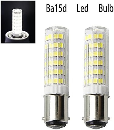 LED BA15D Corn Bulb, Ba15d Double Contact Bayonet Base, 5w 50W Equivalent 120 Volts, Dimmable 550Lm Max , Daylight(6000K) 2 pack