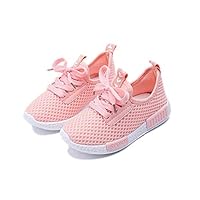 Welcometoo Spring Autumn Kids Shoes 2018 Fashion Mesh Casual Children Sneakers for Boy Girl Toddler Baby Breathable Sport Shoe,Pink,12.5