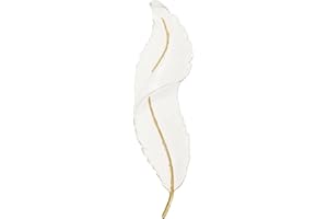 ZASCHMOY LED Feather Wall Lamp - Elegant Modern Feather Design Sconce Light for Bedroom, Living Room, Hallway - Warm Light wi