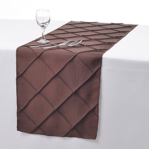 Remedios 12x108 inch pintuck taffeta table runner weddi…