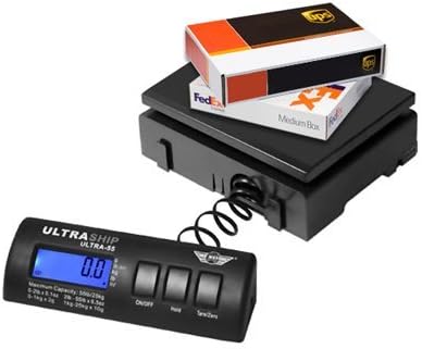 Diamond Packaging - Ultra75 - My Weigh 34Kg Postage/Parcel Scale, Neat Postal Scales + Adapter, Black