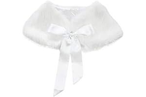 FakeFace Flower Girls Wrap Shawl Wedding Bridesmaid Tippet Stole Christmas Party Dress Costume Shrug Capelet