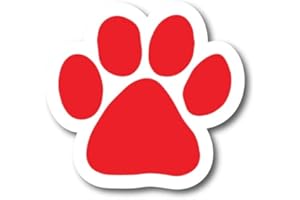 Magnet Me Up Red Pawprint Magnet Decal, 5 Inch, Heavy Duty Automotive Magnet for Car Truck SUV