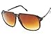 Retro Celebrity Style Flat Top Key Hole Aviator Sunglasses (Tortoise)