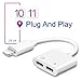 Headphone Earphone Connector Accessories 2 in 1 Charging for iPhone Adapter Earphone Headset Adaptor Splitter Cables Female Stereo for iPhone 7/8/X/10 Extender Charging+Audio+Call+Music Control-Whitethumb 4