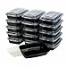 Meal Prep Containers, [15 Pack][36oz] Bayco 1 Compartment Food Prep Containers, lunch containers with lids - BPA Free, Leak Proof, Stackable, Reusable, Microwave, Dishwasher & Freezer Safe