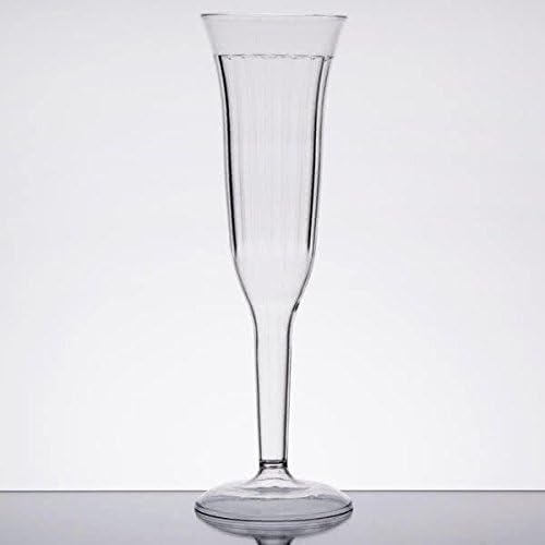 WNA Comet Bulk Buy 2-Piece 5-ounce Disposable Plastic Champagne Flute, 24 Pack of 4 (Case of 96). for Weddings, Parties, and Weddings