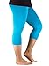 Zando Women's 3/4 Length Soft Stretchy Plus Size Crop Seamless Capri Leggings Lightweight Modal Smooth Pants