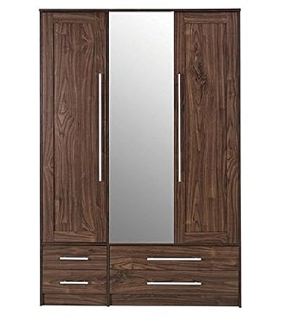 Ideal Kendal 3 Door 4 Drawers 1 Mirror Triple Wardrobe With