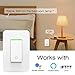 BrizLabs Smart Light Switch, Remote Control Wi-Fi Light Switch with Timer, 15A Wireless In-wall Light Switch, Works with Alexa/Google Assistant/IFTTT, No Hub Required, ETL & FCC Listed, White, 2 Pack