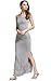 Women's Long Maxi Casual Cotton Beach Dresses Sides Shirring Slit shirt Party Dress