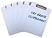 Clipboard Dry Erase Surface 9'' x 12.5'' Letter Size Low Profile Clip Whiteboard (Pack of 6)