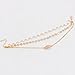 Geerier Layered Gold Anklet White Beads Disc Anklet Charm Leaf Beach Feet Jewelry