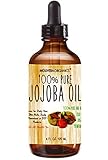 Jojoba Oil - Molivera Organics Premium Jojoba Oil 4 Fl Oz. 100% Pure Organic Cold Pressed Unrefined Best for Hair, Skin, Face & Nails  Great for DIY  UV Resistant BottleSatisfaction Guarantee