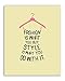 CRYSTAL CANVAS Cute Dress Hanger Quote Prints - Set of 6 (8x10 Inches) Glossy Wall Art Decor Photos Fashion Silhouette Typography