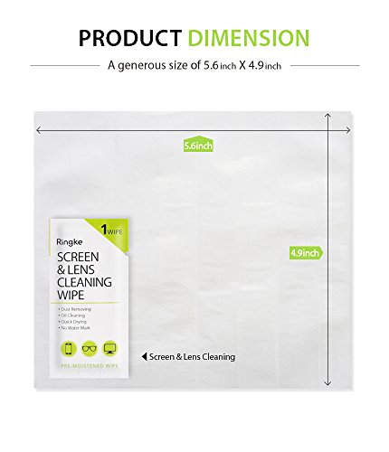 image for Ringke Screen and Lens Cleaning Wipes, 200 (50 x 4 Pack) Pre-Moistened