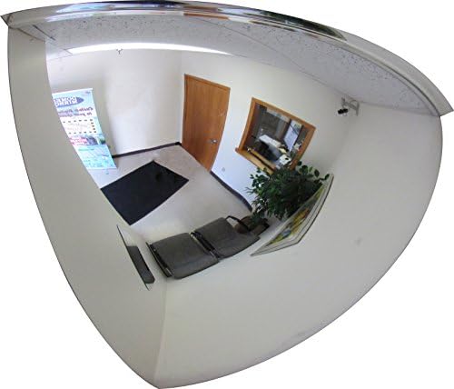 #1 Industrial Rated 36" Dia. Acrylic Safety and Security Quarter Dome Mirror - Made in the USA