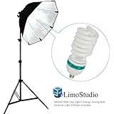 LimoStudio Photography Video Studio Continuous Softbox Lighting Light Kit with Photo CFL 105W Bulb, AGG702