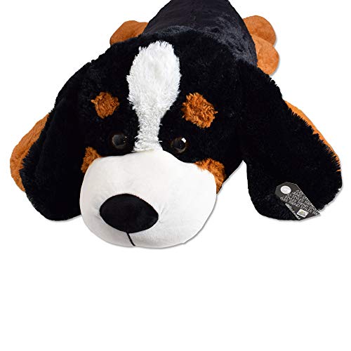 TE-Trend Riesen Plüschhund XXL Kuscheltier Plüsch Hund Plüschtier Stoffhund Kuschelhund 130 cm Mehrfarbig – Bild 6