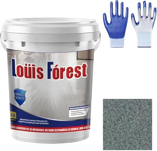 2026 NEW Epoxy Floor Paint,Epoxy Colored Sand Floor Paint 35Oz, High-gloss Marble Effect Coating, Garage Floors Painting, Covers Approximately 7.2 Sq Ft (Grey-3,35oz/1kg)