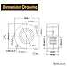 GDSTIME Brushless Radial Blower Dual Ball Bearing High Speed 12V DC Centrifugal Fan with XH-2.5 Plug 60mm by 60mm by 28mm (2.36x2.36x1.1 inch)