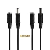 VCE 2-Pack 2.1mm x 5.5mm DC Power Male to Female Adapter Extension Cable for 12V CCTV Wireless IP Camera, LED, Car-3FT