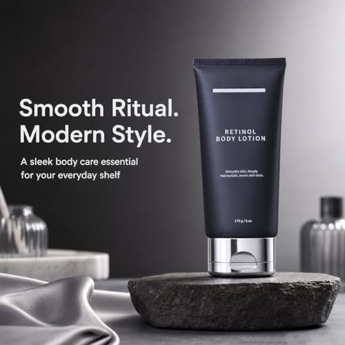 Retinol Body Lotion, Firming Body Cream for Crepey Skin, Moisturizing Anti-Aging Lotion for Neck, Arms, Legs & Full Body Skin Care, 170g