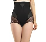 Shymay Women's Mesh Shapewear Brief High Waist Sheer Firm Control Shaper Panties