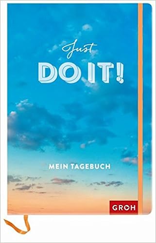 Just Do It Tagebuch Eingefärbte Himmelhintergründe Englische Und