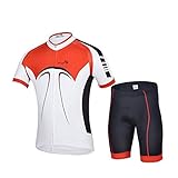 Baleaf Outdoor Men's Short Sleeve Cycling Jersey 3D Padded Shorts Set