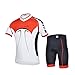 Baleaf Outdoor Men's Short Sleeve Cycling Jersey 3D Padded Shorts Set