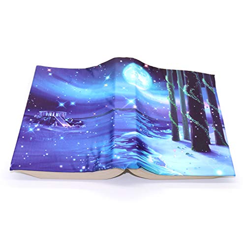 Omitfu 6 Pcs Stretchable Fabric Book Cover Fits Most Hardcover Textbooks up to 9 Inch x 11 Inch Washable Reusable School Book Protector (B) - Thumbnail 4