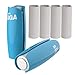 MR.SIGA Mini Portable Lint Roller Cloth Dust Remover, Handle with Plastic Cover, Pack of 2, Included 2 Handle and 6 Refills, Each Refill Has 36 Sheets