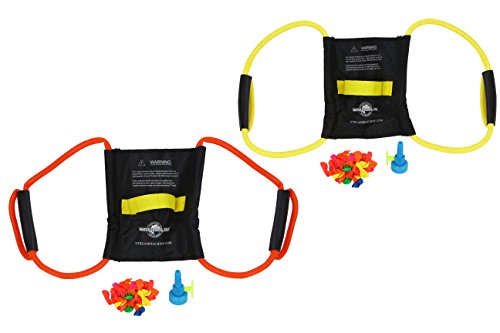 Water Sports 3-Person Water Balloon Launcher Sling Shot Kit (Color May Vary), Deluxe