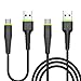 USB Type C Cable, USB C to USB A Charger TPE Fast Charging Cord Reversible Design for Samsung Galaxy S8 Plus, Google Pixel, LG V30 G5, Nintendo Switch, Motorola and More 2-Pack(4ft & 0.65ft, Black)
