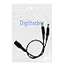 digitharbor® 3 Pack 1:2 1 Female to 2 Male Plug 5.5x2.1mm Port 12V DC Power Adapter Splitter Cable for Security CCTV Parking Camera Car Monitor