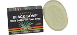 Madina African Black Soap Shea Butter and Aloe Vera, 3.5 oz (Pack of 6)